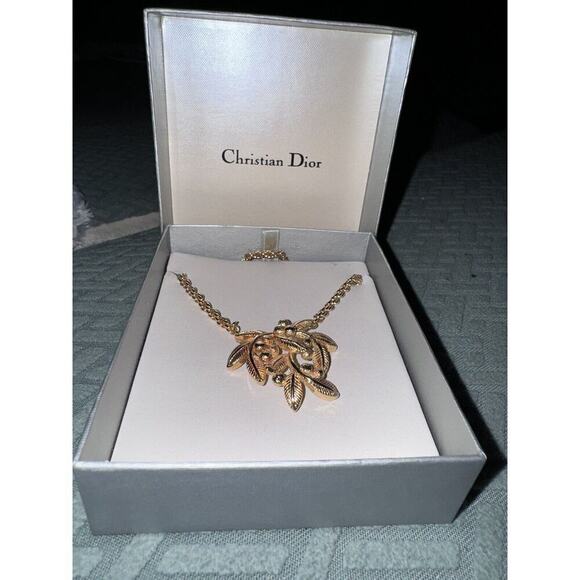 Christian Dior Rope Necklace Leaves 18 Inches Germany - Picture 1 of 3